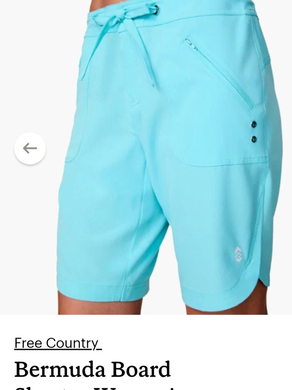 NWOT Womens Caribbean Blue Bermuda Board Shorts XL 16